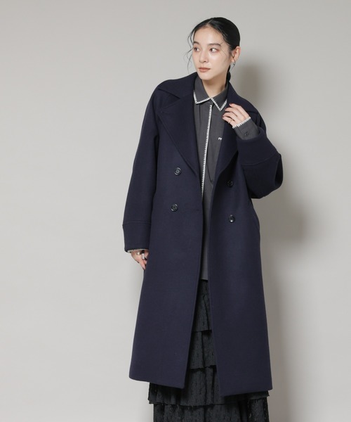 セール】WooLoop コクーンダブルコート（チェスターコート）｜NANO