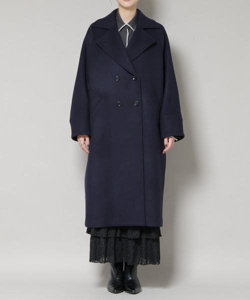 セール】WooLoop コクーンダブルコート（チェスターコート）｜NANO