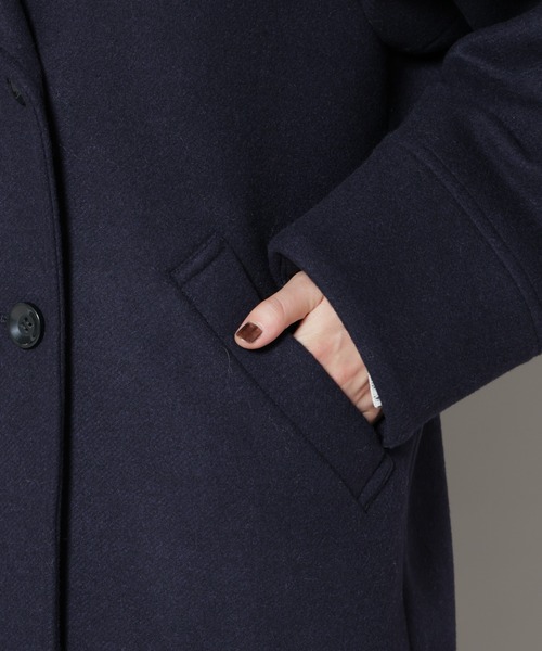 NANO universe（ナノユニバース）の「WooLoop コクーンダブルコート（チェスターコート・レディース・ライトベージュ/ネイビー/モカ・S/M）」の15枚目の写真