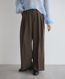 GARAGE OF GOOD CLOTHING | 【日本製】ミックスヤーン2タックワイドパンツ(その他パンツ)