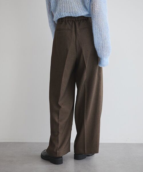 GARAGE OF GOOD CLOTHING（ガレージオブグッドクロージング）の「【日本製】ミックスヤーン２タックワイドパンツ（その他パンツ・レディース・ブラウン・38/36）」の2枚目の写真