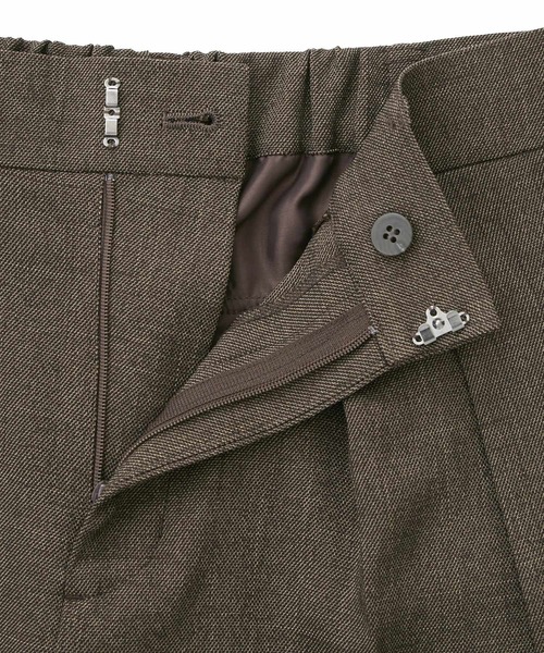 GARAGE OF GOOD CLOTHING（ガレージオブグッドクロージング）の「【日本製】ミックスヤーン２タックワイドパンツ（その他パンツ・レディース・ブラウン・38/36）」の14枚目の写真