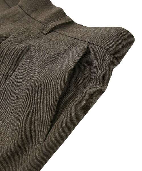 GARAGE OF GOOD CLOTHING（ガレージオブグッドクロージング）の「【日本製】ミックスヤーン２タックワイドパンツ（その他パンツ・レディース・ブラウン・38/36）」の17枚目の写真