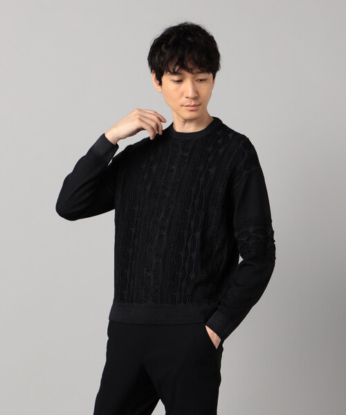 COOGI クージー ネイビー ニットセーター セール】COOGI（クージー）柄 クルーセーター（ニット/セーター）｜β