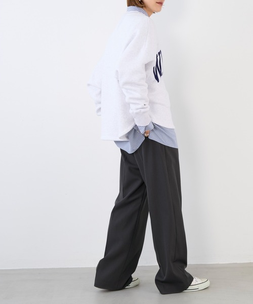 MICA&DEAL（マイカ＆ディール）の「梳毛タックパンツ〈2サイズ展開〉（その他パンツ・レディース・ブラウン/チャコールグレー/ストライプ・38/36）」の20枚目の写真