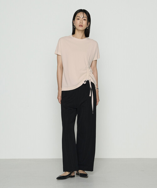Gabardine K.T(ギャバジンケーティー)の「和紙ジャージー ドローイングTシャツ(Tシャツ/カットソー・レディース・ライトグレー/ダークブラウン/ブラック・9号/5号)」の5枚目の写真