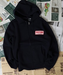 THRASHER MAG LOGO SWEAT L/S HOODIE ワッペン長袖スウェットジップアップパーカー