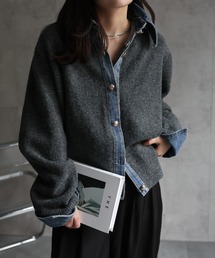 ap retro | デニムドッキングニットカーディガン(カーディガン/ボレロ)