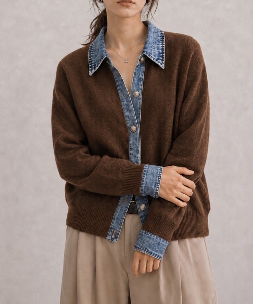 新色：ブラウン
model：158cm 着用サイズ：FREE