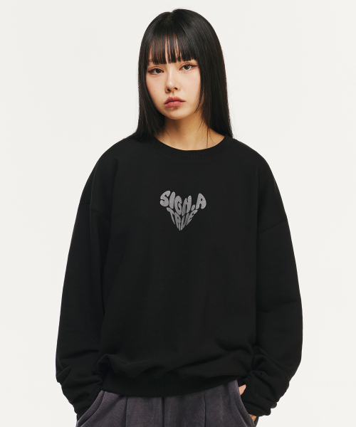 SIGNATURE（シグネチャ）の「ハートロゴフィンガーホールスウェットシャツ[ブラック]（スウェット・レディース・その他・MEDIUM/LARGE）」の5枚目の写真