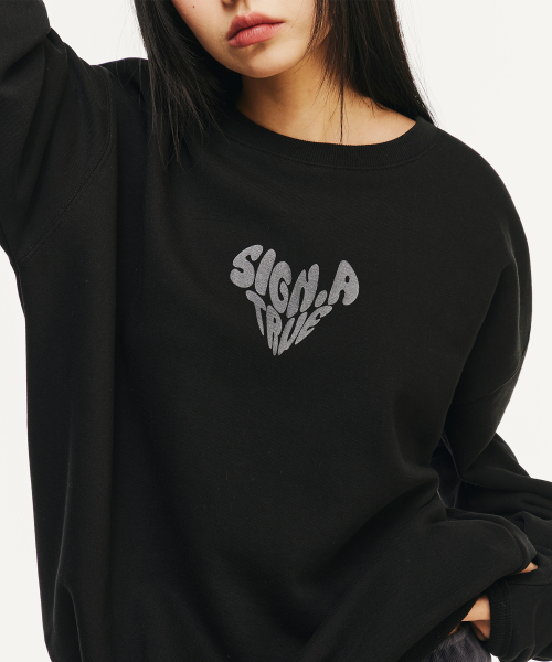SIGNATURE（シグネチャ）の「ハートロゴフィンガーホールスウェットシャツ[ブラック]（スウェット・レディース・その他・MEDIUM/LARGE）」の6枚目の写真