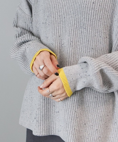 AMERICAN HOLIC（アメリカンホリック）の「【WEB限定】配色ラインニットプルオーバー（ニット/セーター・レディース・ホワイト系その他/グレー系その他・M/L）」の9枚目の写真