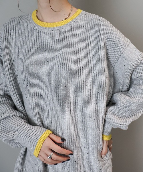 AMERICAN HOLIC（アメリカンホリック）の「【WEB限定】配色ラインニットプルオーバー（ニット/セーター・レディース・ホワイト系その他/グレー系その他・M/L）」の10枚目の写真