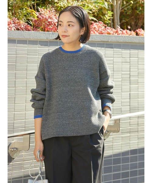 AMERICAN HOLIC（アメリカンホリック）の「【WEB限定】配色ラインニットプルオーバー（ニット/セーター・レディース・ホワイト系その他/グレー系その他・M/L）」の15枚目の写真