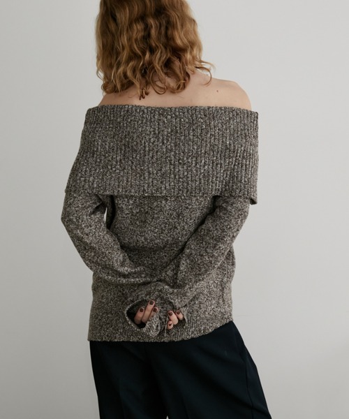 Aunt Marie's（アントマリーズ）の「オフショルダーミックスニット（ニット/セーター・レディース・ブラウン/ブラック・FREE）」の21枚目の写真