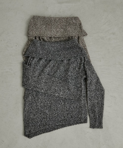 Aunt Marie's（アントマリーズ）の「オフショルダーミックスニット（ニット/セーター・レディース・ブラウン/ブラック・FREE）」の15枚目の写真