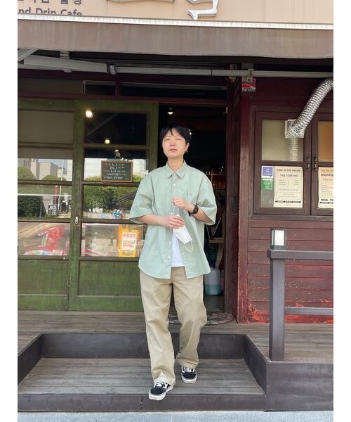 FRIZMWORKS(フリズムワークス)の「OG POPLIN OVERSIZED SHIRT _ LIGHT GREEN(シャツ/ブラウス・メンズ・その他・LARGE/X-LARGE/SMALL/MEDIUM)」の4枚目の写真