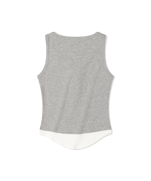MOAA(モア)の「ヘンリーネックレイヤードスリーブレス(メランジェグレー)(Tシャツ/カットソー・レディース・その他・SMALL/MEDIUM)」の3枚目の写真