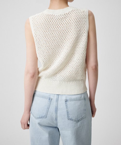 MUSINSA STANDARD WOMAN（ムシンサスタンダードウーマン）の「ウィメンズリネンブレンドクロシェスリーブレストップ [アイボリー]（ニット/セーター・レディース・その他・SMALL/MEDIUM/LARGE）」の12枚目の写真