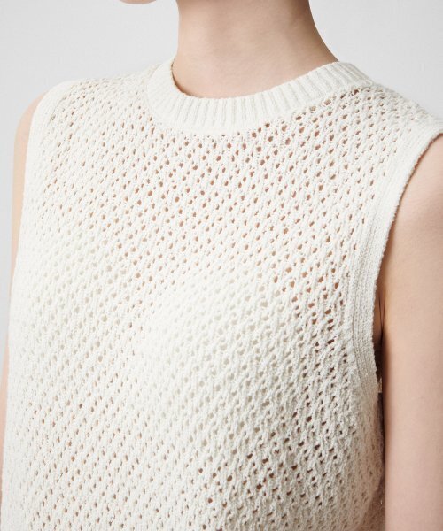 MUSINSA STANDARD WOMAN（ムシンサスタンダードウーマン）の「ウィメンズリネンブレンドクロシェスリーブレストップ [アイボリー]（ニット/セーター・レディース・その他・SMALL/MEDIUM/LARGE）」の11枚目の写真