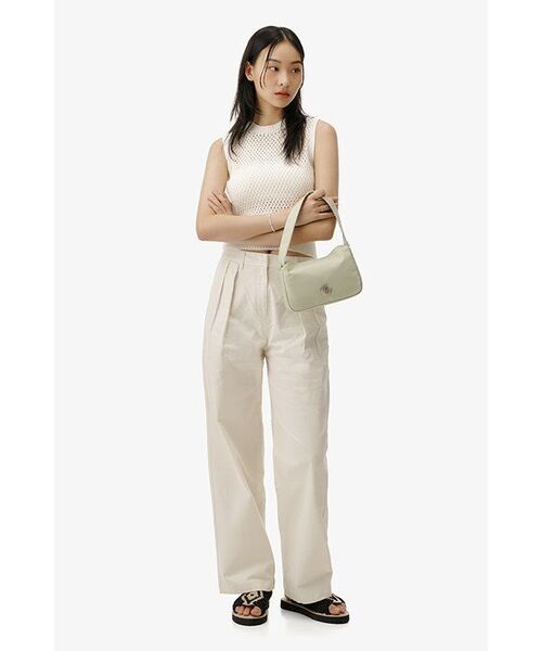 MUSINSA STANDARD WOMAN（ムシンサスタンダードウーマン）の「ウィメンズリネンブレンドクロシェスリーブレストップ [アイボリー]（ニット/セーター・レディース・その他・SMALL/MEDIUM/LARGE）」の5枚目の写真