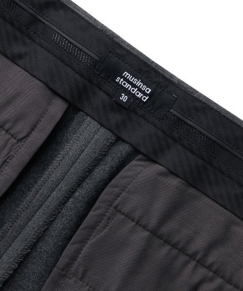 MUSINSA STANDARD（ムシンサスタンダード）の「ヘビーウェイトインナーナッピングリアルワイドヒドゥンバンディングスラックス[ミディアムグレー]（スラックス・メンズ・その他・40/38/42/36/34/32/30/31/33/26/27/28/29）」の7枚目の写真