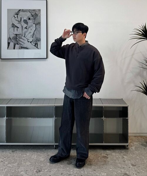 NOMANUAL(NOMANUAL)の「OVERDYED CHECK SHIRT - CHARCOAL(シャツ/ブラウス・メンズ・その他・MEDIUM/LARGE)」の20枚目の写真