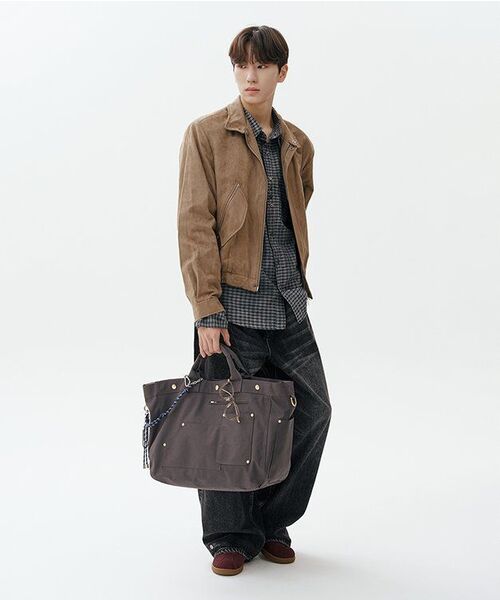 NOMANUAL(NOMANUAL)の「OVERDYED CHECK SHIRT - CHARCOAL(シャツ/ブラウス・メンズ・その他・MEDIUM/LARGE)」の4枚目の写真