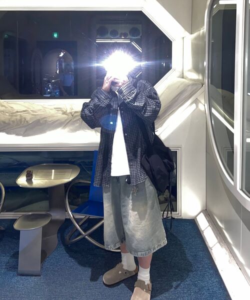 NOMANUAL(NOMANUAL)の「OVERDYED CHECK SHIRT - CHARCOAL(シャツ/ブラウス・メンズ・その他・MEDIUM/LARGE)」の5枚目の写真