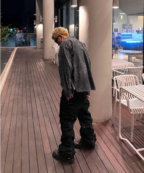 NOMANUAL(NOMANUAL)の「OVERDYED CHECK SHIRT - CHARCOAL(シャツ/ブラウス・メンズ・その他・MEDIUM/LARGE)」の7枚目の写真