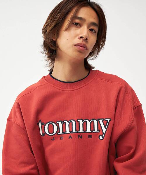 tommy jeans（トミー ジーンズ）の「【オンライン限定】90sテクスチャーグラフィッククルーネックトレーナー（スウェット・メンズ・ネイビー/レッド・X-LARGE/LARGE/MEDIUM/SMALL）」の5枚目の写真