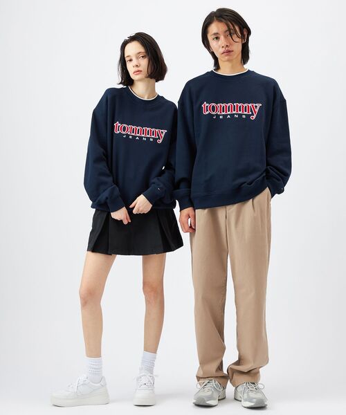 tommy jeans（トミー ジーンズ）の「【オンライン限定】90sテクスチャーグラフィッククルーネックトレーナー（スウェット・メンズ・ネイビー/レッド・X-LARGE/LARGE/MEDIUM/SMALL）」の14枚目の写真