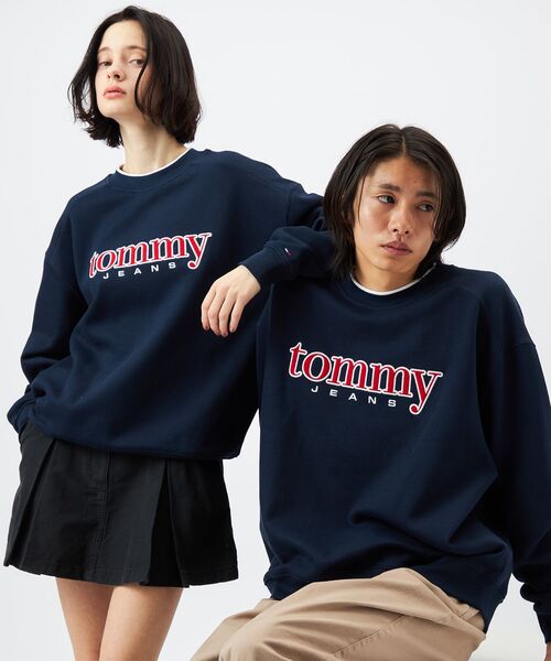 tommy jeans（トミー ジーンズ）の「【オンライン限定】90sテクスチャーグラフィッククルーネックトレーナー（スウェット・メンズ・ネイビー/レッド・X-LARGE/LARGE/MEDIUM/SMALL）」の15枚目の写真