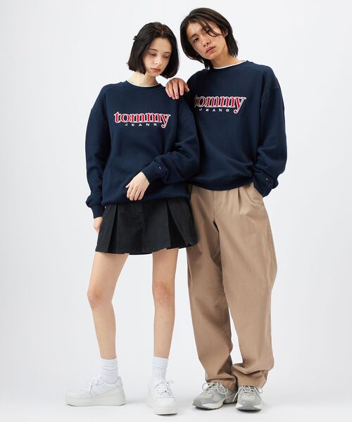 tommy jeans（トミー ジーンズ）の「【オンライン限定】90sテクスチャーグラフィッククルーネックトレーナー（スウェット・メンズ・ネイビー/レッド・X-LARGE/LARGE/MEDIUM/SMALL）」の17枚目の写真