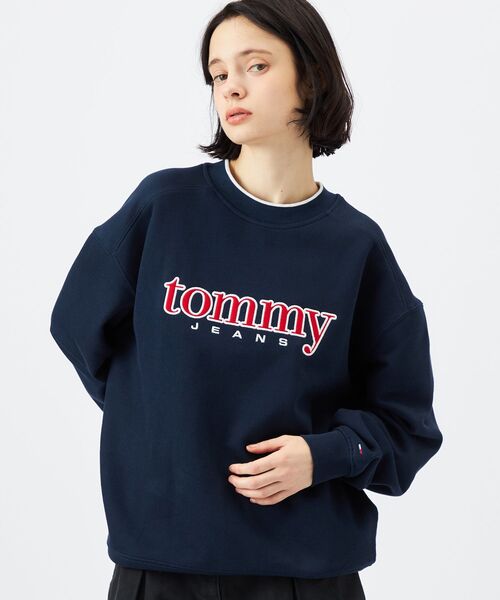 tommy jeans（トミー ジーンズ）の「【オンライン限定】90sテクスチャーグラフィッククルーネックトレーナー（スウェット・メンズ・ネイビー/レッド・X-LARGE/LARGE/MEDIUM/SMALL）」の19枚目の写真