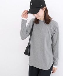 裏微起毛レイヤード風カットソー