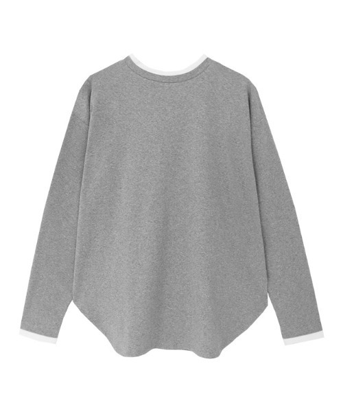 Pierrot(ピエロ)の「裏微起毛レイヤード風カットソー(Tシャツ/カットソー・レディース・ベージュ/杢グレー/ブラック・L/M)」の13枚目の写真