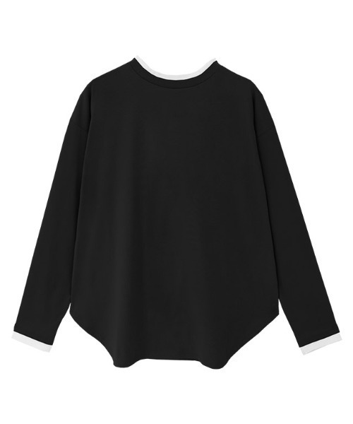 Pierrot(ピエロ)の「裏微起毛レイヤード風カットソー(Tシャツ/カットソー・レディース・ベージュ/杢グレー/ブラック・L/M)」の18枚目の写真