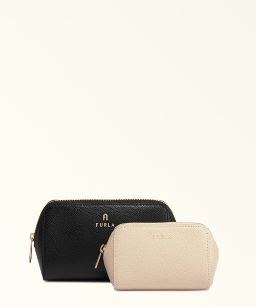 FURLA(フルラ)の「フルラ カメリア (Furla Camelia) コスメティックケースセット(ポーチ・レディース・マスタード/ブルー系その他/ライトオリーブ/グリーン/イエロー系その他/ブラック系その他/ピンク・ONE SIZE)」の1枚目の写真