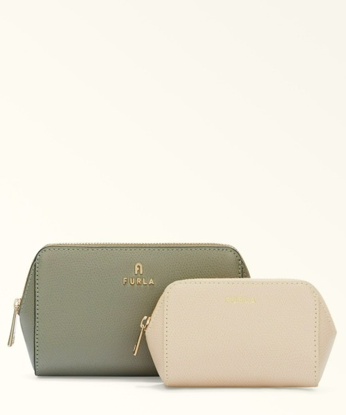 FURLA(フルラ)の「フルラ カメリア (Furla Camelia) コスメティックケースセット(ポーチ・レディース・マスタード/ブルー系その他/ライトオリーブ/グリーン/イエロー系その他/ブラック系その他/ピンク・ONE SIZE)」の3枚目の写真