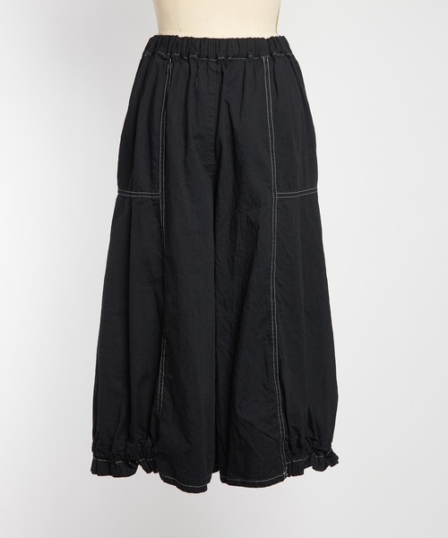 gomme（ゴム）の「ヘムギャザーデニムパンツ（デニムパンツ・レディース・ブラック/インディゴブルー・MEDIUM）」の16枚目の写真