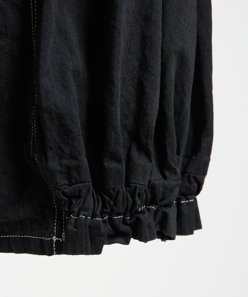 gomme（ゴム）の「ヘムギャザーデニムパンツ（デニムパンツ・レディース・ブラック/インディゴブルー・MEDIUM）」の19枚目の写真