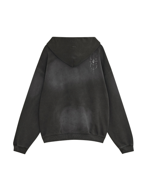 DEFGARMENTS（デフグラメンツ）の「PIG BRUSHED HOOD ZIPUP [CHARCOAL]（パーカー・レディース・その他・LARGE/SMALL）」の2枚目の写真