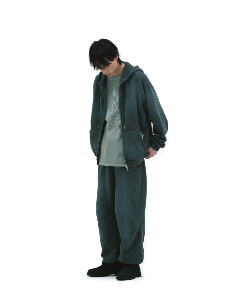 DEFGARMENTS（デフグラメンツ）の「PIG BRUSHED HOOD ZIPUP [CHARCOAL]（パーカー・レディース・その他・LARGE/SMALL）」の9枚目の写真