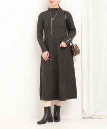 MICO COULIER | 袖口パール付きニットワンピース(ワンピース)