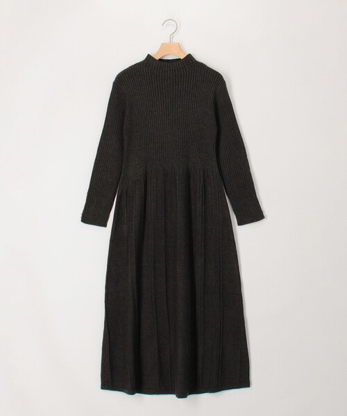 MICO COULIER（ミコクリエ）の「袖口パール付きニットワンピース（ワンピース・レディース・ブラウン/チャコールグレー・38）」の14枚目の写真