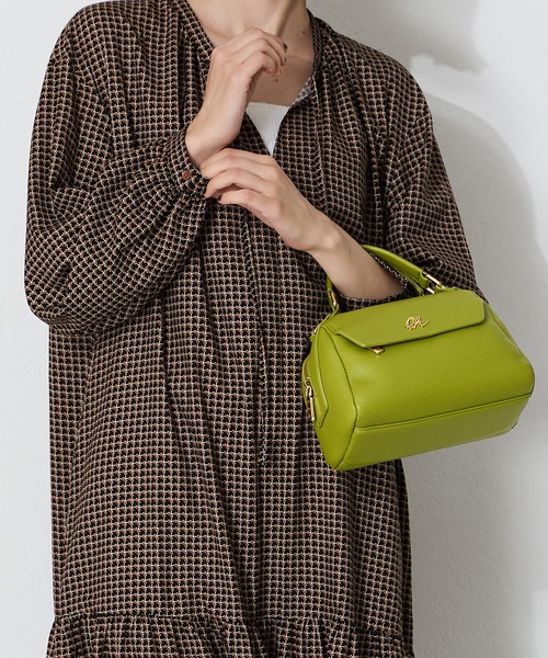 MISCH MASCH（ミッシュマッシュ）の「ゴールドロゴモチーフハンドバッグ（ハンドバッグ・レディース・ブラック/ブラウン/グリーン・ﾌﾘ-）」の7枚目の写真