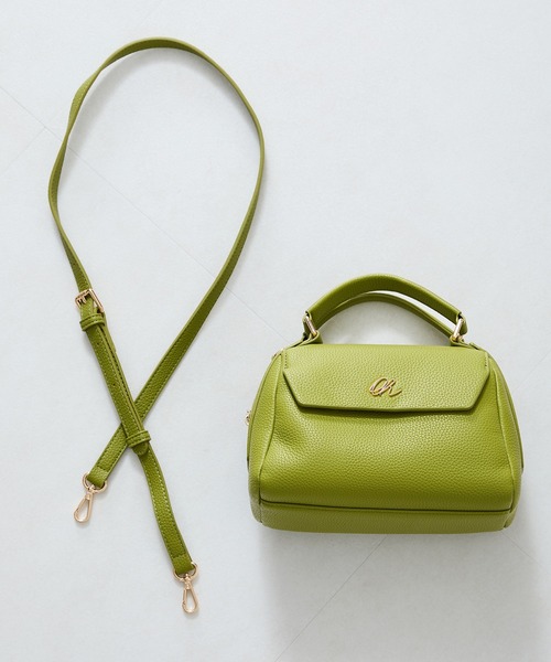 MISCH MASCH（ミッシュマッシュ）の「ゴールドロゴモチーフハンドバッグ（ハンドバッグ・レディース・ブラック/ブラウン/グリーン・ﾌﾘ-）」の11枚目の写真