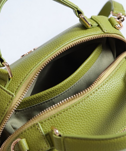 MISCH MASCH（ミッシュマッシュ）の「ゴールドロゴモチーフハンドバッグ（ハンドバッグ・レディース・ブラック/ブラウン/グリーン・ﾌﾘ-）」の13枚目の写真