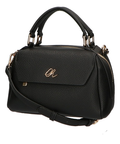 MISCH MASCH（ミッシュマッシュ）の「ゴールドロゴモチーフハンドバッグ（ハンドバッグ・レディース・ブラック/ブラウン/グリーン・ﾌﾘ-）」の4枚目の写真